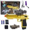 LEAN Toys Elektryczny Pistolet na Kulki Wodne Strzałki Piankowe Złoty