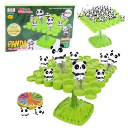 LEAN Toys Gra Zręcznościowa Balansujące Skaczące Pandy Drzewo 50el
