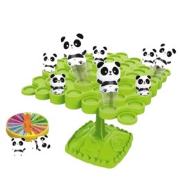 LEAN Toys Gra Zręcznościowa Balansujące Skaczące Pandy Drzewo 50el