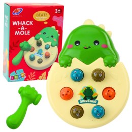 LEAN Toys Gra Zrecznościowa Mini Whack A Mole Dinozaur W Jajku Zielony