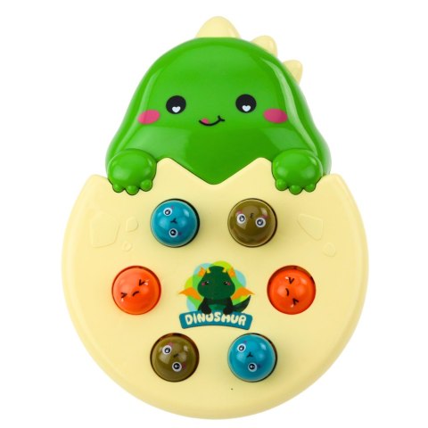 LEAN Toys Gra Zrecznościowa Mini Whack A Mole Dinozaur W Jajku Zielony LEAN Toys Gra Zrecznościowa Mini Whack A Mole Dinozaur W Jajku Zielony
