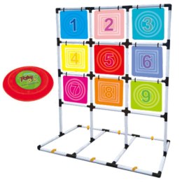 LEAN Toys Gra Zręcznościowa Rzut Frisbee Dyskiem Do Celu Domowa Ogrodowa