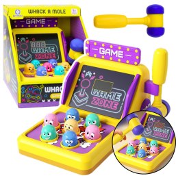 LEAN Toys Gra Zręcznościowa Whack A Mole Automat Z Młotkiem Światła Dźwięki