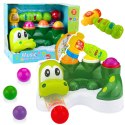 LEAN Toys Gra Zręcznościowa Zbijak Piłeczek Zjeżdżalnia Młotek Interaktywny Krokodyl