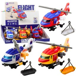 LEAN Toys Helikopter Ratunkowy Nosze Hak Wciągarka Napęd Światła Dźwięki Mix