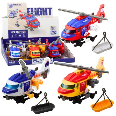 LEAN Toys Helikopter Ratunkowy Nosze Hak Wciągarka Napęd Światła Dźwięki Mix LEAN Toys Helikopter Ratunkowy Nosze Hak Wciągarka Napęd Światła Dźwięki Mix