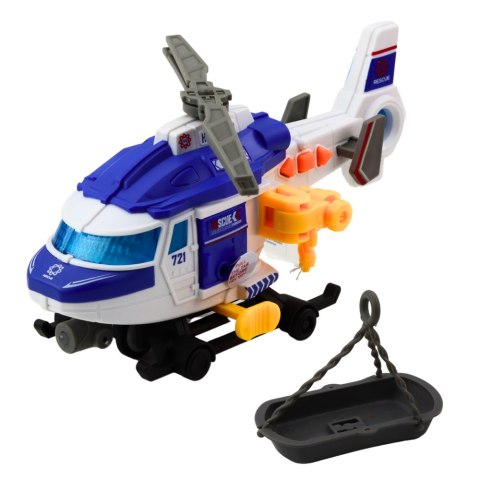 LEAN Toys Helikopter Ratunkowy Nosze Hak Wciągarka Napęd Światła Dźwięki Mix LEAN Toys Helikopter Ratunkowy Nosze Hak Wciągarka Napęd Światła Dźwięki Mix
