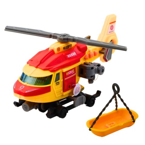 LEAN Toys Helikopter Ratunkowy Nosze Hak Wciągarka Napęd Światła Dźwięki Mix LEAN Toys Helikopter Ratunkowy Nosze Hak Wciągarka Napęd Światła Dźwięki Mix