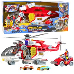 LEAN Toys Helikopter Ratunkowy Wielofunkcyjny Akcesoria Zestaw Światła Dźwięki