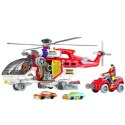 LEAN Toys Helikopter Ratunkowy Wielofunkcyjny Akcesoria Zestaw Światła Dźwięki