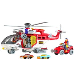LEAN Toys Helikopter Ratunkowy Wielofunkcyjny Akcesoria Zestaw Światła Dźwięki