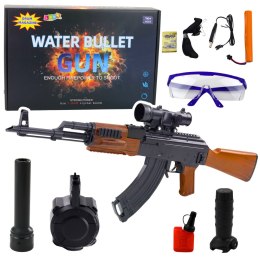 LEAN Toys Karabin AK Na Kulki Wodne Hydrożelowe Celownik Akcesoria Okulary 96cm