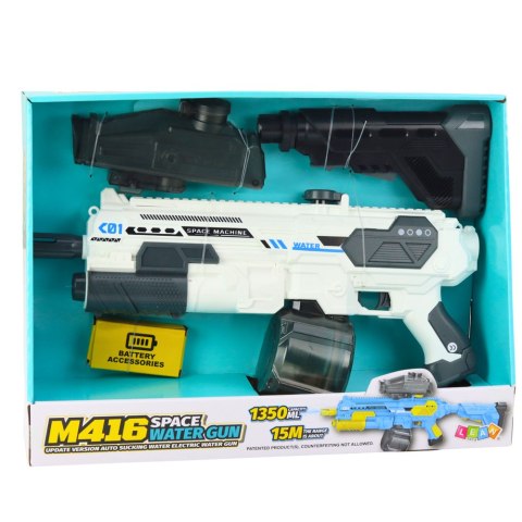 LEAN Toys Karabin M16 Pistolet Kosmiczny Na Wodę Elektryczny 1350ml LEAN Toys Karabin M16 Pistolet Kosmiczny Na Wodę Elektryczny 1350ml