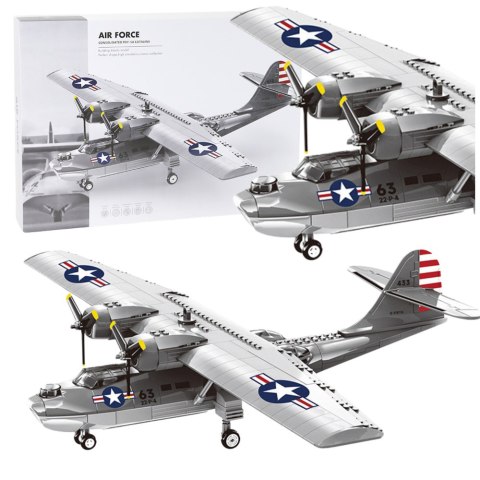 LEAN Toys Klocki Konstrukcyjne Samolot PBY-5A Catalina 364el LEAN Toys Klocki Konstrukcyjne Samolot PBY-5A Catalina 364el