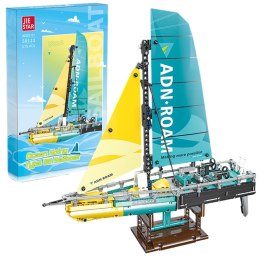 LEAN Toys Klocki Konstrukcyjne Żaglówka Łódź Type 65 Model 675el