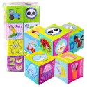LEAN Toys Klocki Kostki Kolorowe Edukacyjne Literki Zwierzątka Nauka 8ele.