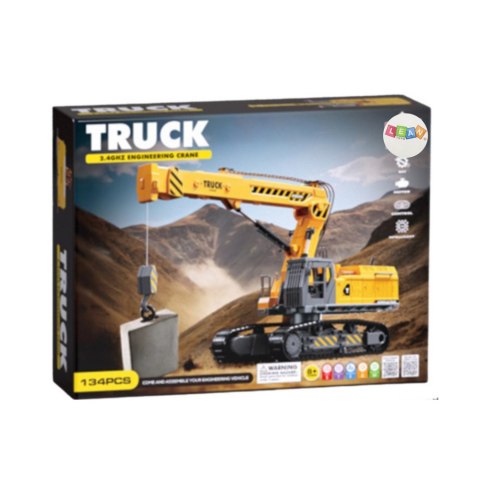 LEAN Toys Koparka Gąsienicowa Do Złożenia DIY Zdalnie Sterowana RC 133el LEAN Toys Koparka Gąsienicowa Do Złożenia DIY Zdalnie Sterowana RC 133el