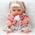 LEAN Toys Lalka Bobas Dziewczynka Sukienka Sweterek Smoczek Dźwięki