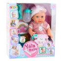 LEAN Toys Lalka Bobas Niemowlak Siusiająca Różowa Zestaw Akcesoria Dźwięki 35cm