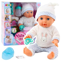 LEAN Toys Lalka Bobas Niemowlak Siusiająca Zestaw Akcesoria Dźwięki 35cm