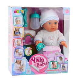 LEAN Toys Lalka Bobas Niemowlak Siusiająca Zestaw Akcesoria Dźwięki 35cm