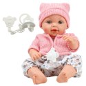 LEAN Toys Lalka Bobas Niemowlę Czapka Sweterek Smoczek Dźwięki