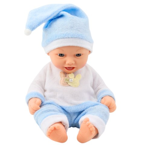 LEAN Toys Lalka Bobas W Niebieskiej Piżamce Czapeczka z Pomponem LEAN Toys Lalka Bobas W Niebieskiej Piżamce Czapeczka z Pomponem