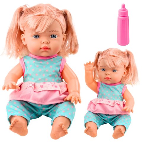 LEAN Toys Lalka Bobas W Turkusowym Komplecie Kucyki Butelka Dźwięk LEAN Toys Lalka Bobas W Turkusowym Komplecie Kucyki Butelka Dźwięk