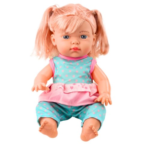 LEAN Toys Lalka Bobas W Turkusowym Komplecie Kucyki Butelka Dźwięk LEAN Toys Lalka Bobas W Turkusowym Komplecie Kucyki Butelka Dźwięk