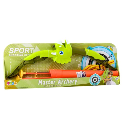 LEAN Toys Łuk Strzelecki Zielony Dinozaur Strzały Z Przyssawkami Tarcza LEAN Toys Łuk Strzelecki Zielony Dinozaur Strzały Z Przyssawkami Tarcza