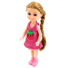 LEAN Toys Mini Lalka Z Akcesoriami Wózek Kotki Zestaw Laleczka Różowa