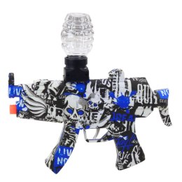 LEAN Toys Pistolet Elektryczny Na Kulki Wodne Grafitti Biało Niebieski