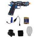 LEAN Toys Pistolet Elektryczny Na Kulki Wodne Grafitti Niebieski