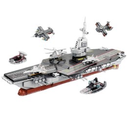 LEAN Toys Zestaw Klocków Konstrukcyjnych Lotniskowiec Okręt Wojenny 562el