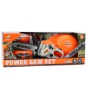 LEAN Toys Zestaw Piła Łańcuchowa Kask Okulary Rękawice Dźwięki