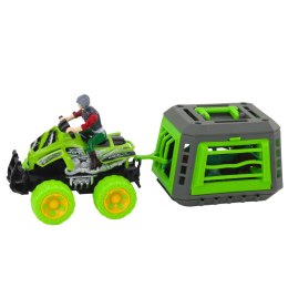 LEAN Toys Zestaw Quad Z Kierowcą Klatka Z Dinozaurem Pterodaktyl