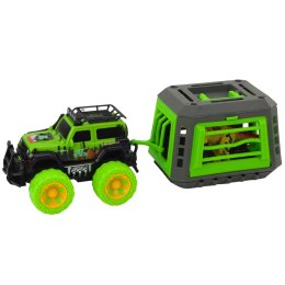 LEAN Toys Zestaw Samochód Terenowy Klatka Z Dinozaurem T-Rex