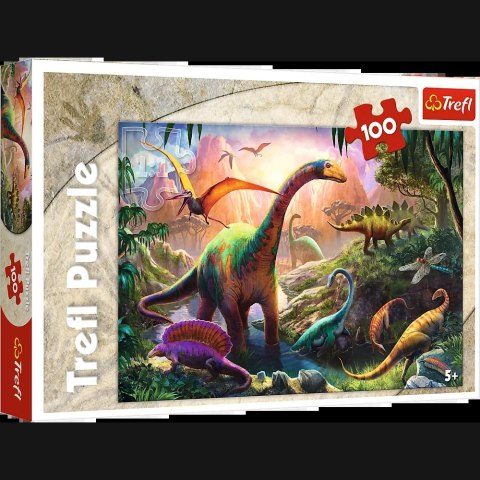 Trefl Puzzle Puzzle - 100 - Świat dinozaurów - Trefl 16277 Trefl Puzzle Puzzle - 100 - Świat dinozaurów - Trefl 16277