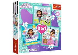 Trefl Puzzle Puzzle - 3w1 - Aktywności Gabbi - Universal Gabbys Dollhouse Trefl 34871