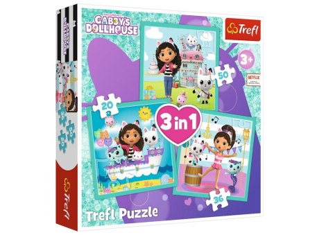 Trefl Puzzle Puzzle - 3w1 - Aktywności Gabbi - Universal Gabbys Dollhouse Trefl 34871 Trefl Puzzle Puzzle - 3w1 - Aktywności Gabbi - Universal Gabbys Dollhouse Trefl 34871