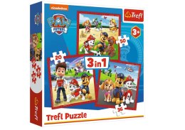 Trefl Puzzle Puzzle - 3w1 - Wesołe pieski Paw Patrol - Viacom PAW Patrol 34867