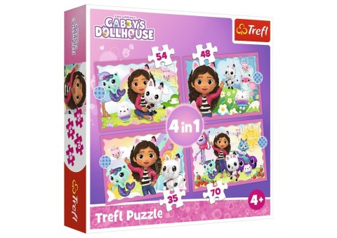Trefl Puzzle Puzzle - 4w1 - Przygody Gabi / Universal Gabby"s Dollhouse 34620 Trefl Puzzle Puzzle - 4w1 - Przygody Gabi / Universal Gabby"s Dollhouse 34620