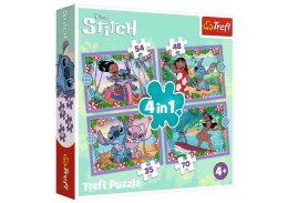 Trefl Puzzle Puzzle - 4w1 - Szalony dzień Lilo and Stitch - Disney Lilo and Stitch 34633