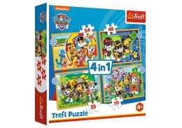 Trefl Puzzle Puzzle - 4w1 - Wakacyjny Psi Patrol Trefl 34395