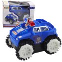 LEAN TOYS Autko Policyjne Przewrotek Czujnik Przeszkód 360° Światła Dźwięki Niebieski