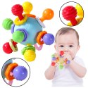 LEAN TOYS Gryzak Zabawka Sensoryczna Z Grzechotką Dla Niemowląt Kolorowa