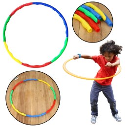 LEAN TOYS Hula Hop Z Wypustkami Do Ćwiczeń Zabawy Składane Kolorowe 8el