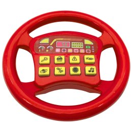 LEAN TOYS Interaktywna Kierownica Samochodowa Dźwięki Czerwona