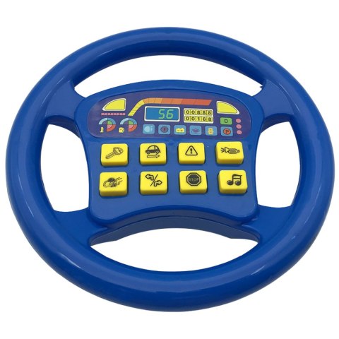 LEAN TOYS Interaktywna Kierownica Samochodowa Dźwięki Niebieska LEAN TOYS Interaktywna Kierownica Samochodowa Dźwięki Niebieska