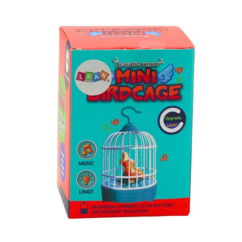 LEAN TOYS Klatka Z Ptaszkami Na Baterie Światła Dźwięki Pomarańczowa LEAN TOYS Klatka Z Ptaszkami Na Baterie Światła Dźwięki Pomarańczowa